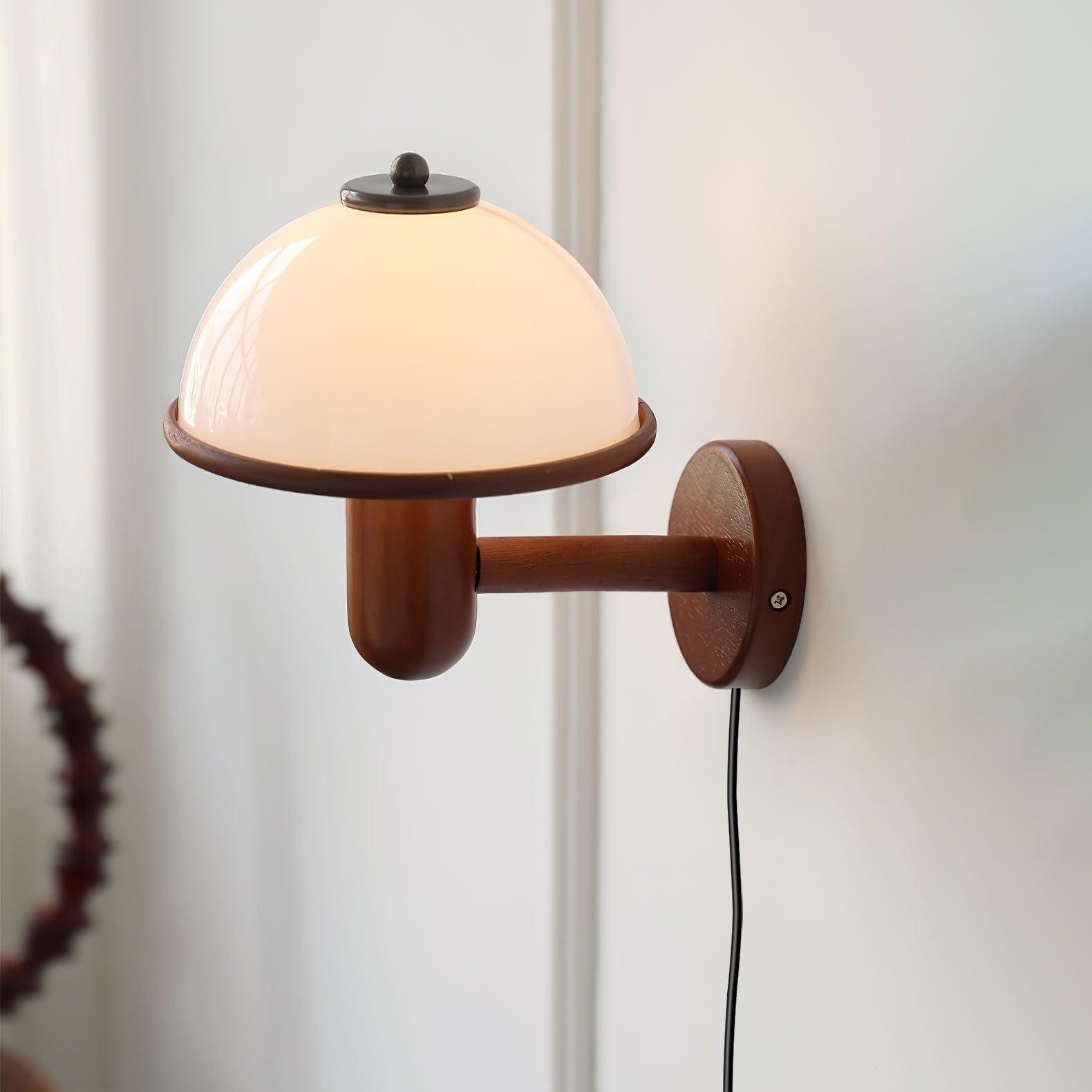 Mushroom Wood Wall Lamp M250