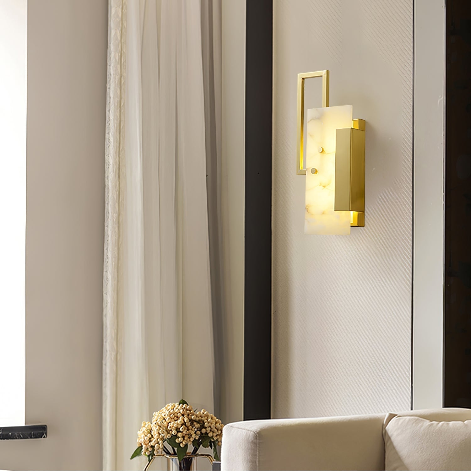 Althea Alabaster Wall Sconce T1620