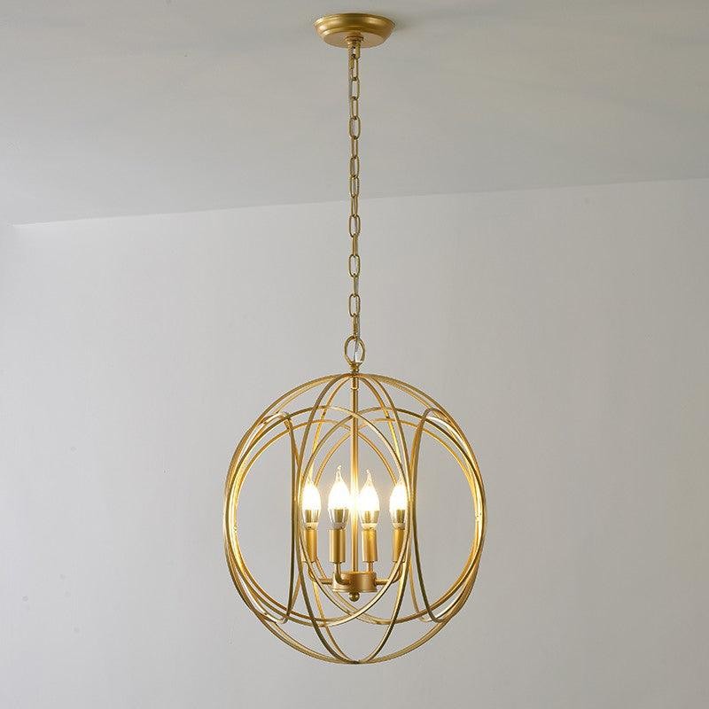 Hollow Metal Line Retro Pendant Light M526