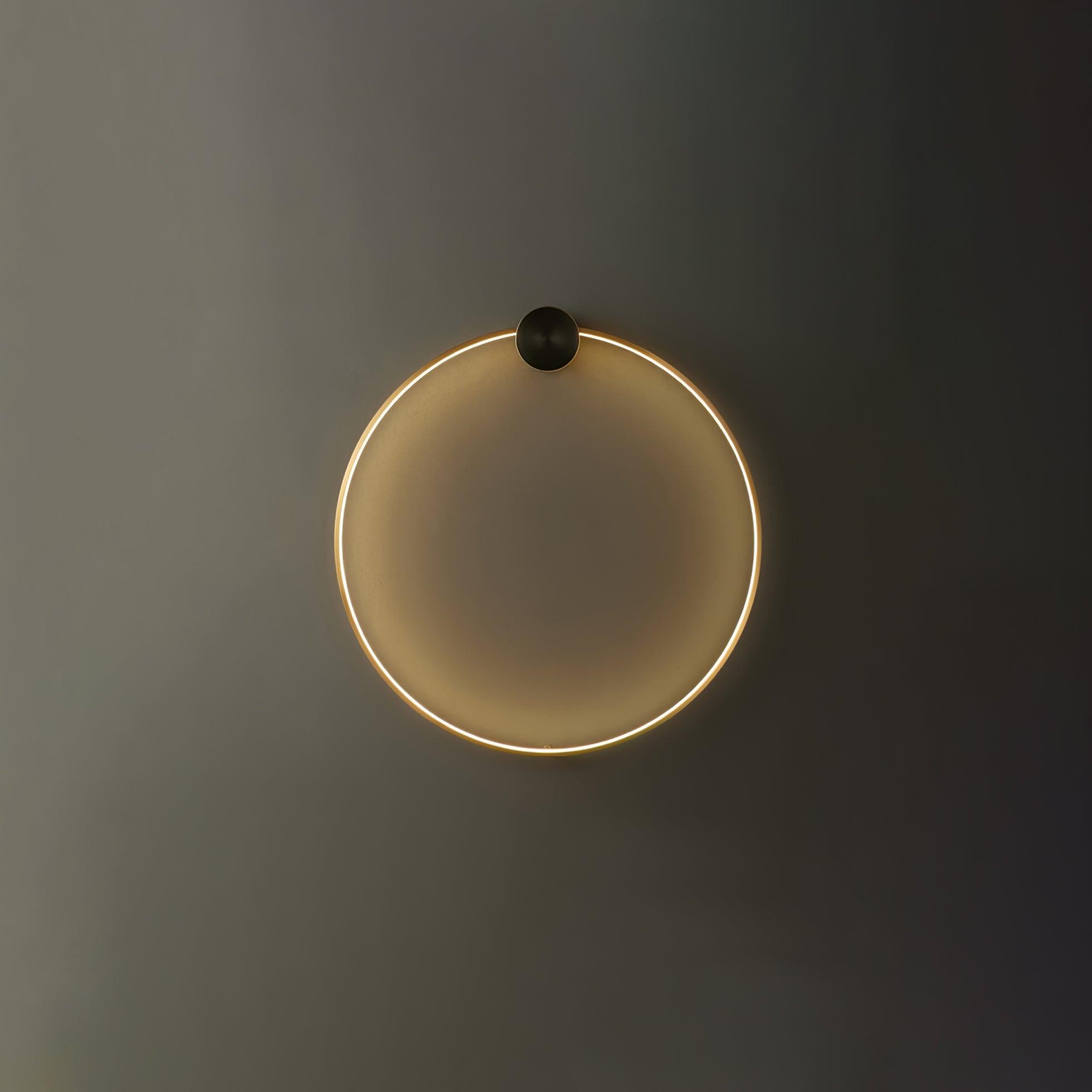 Minimalist Creative Simple Brass Round LED Wall Light M323