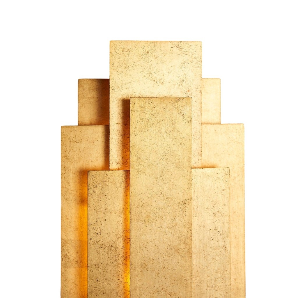 Kelsar Rectangular Wall Lamp - Gold and Silver Finishes for Living Room or Bedroom T1047