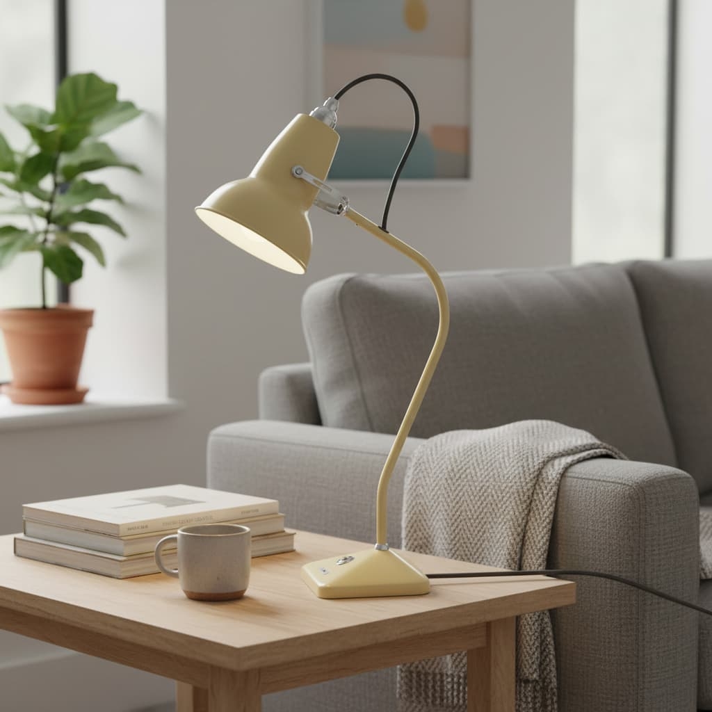 Modryx Pyramid Base Mini Table Lamp - Vintage Metal for Office T574