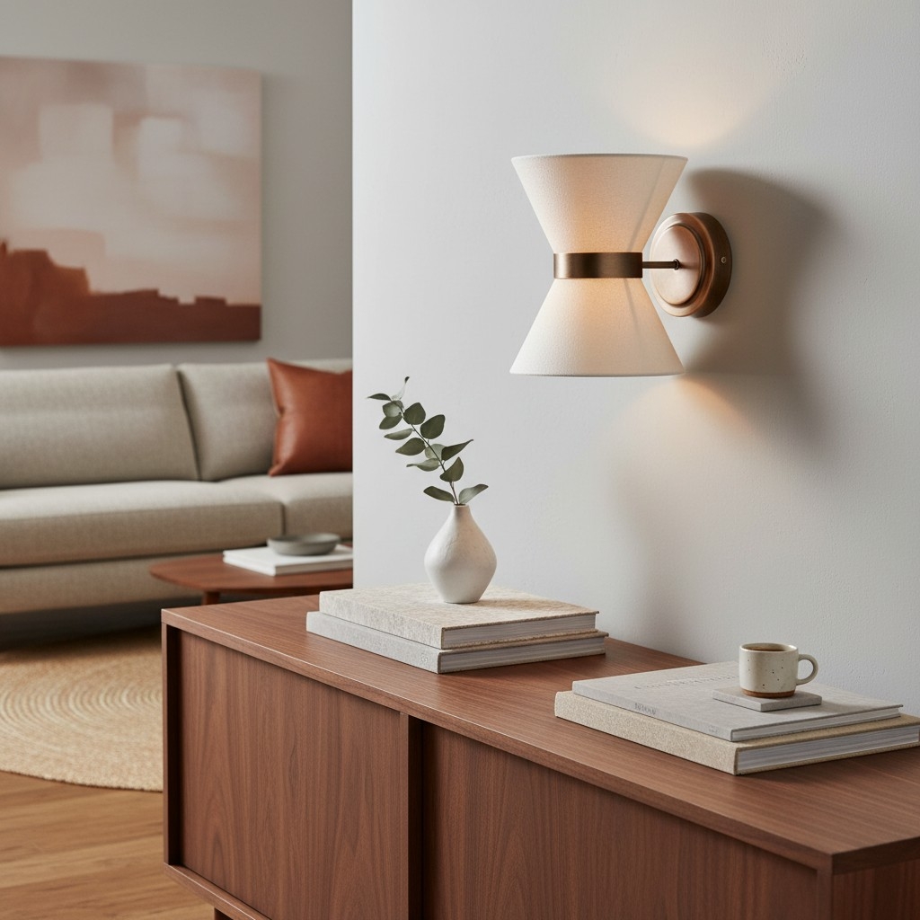 Ankora Bow Tie Metal Fabric Wall Lamp - Modern Interior Sconce T734