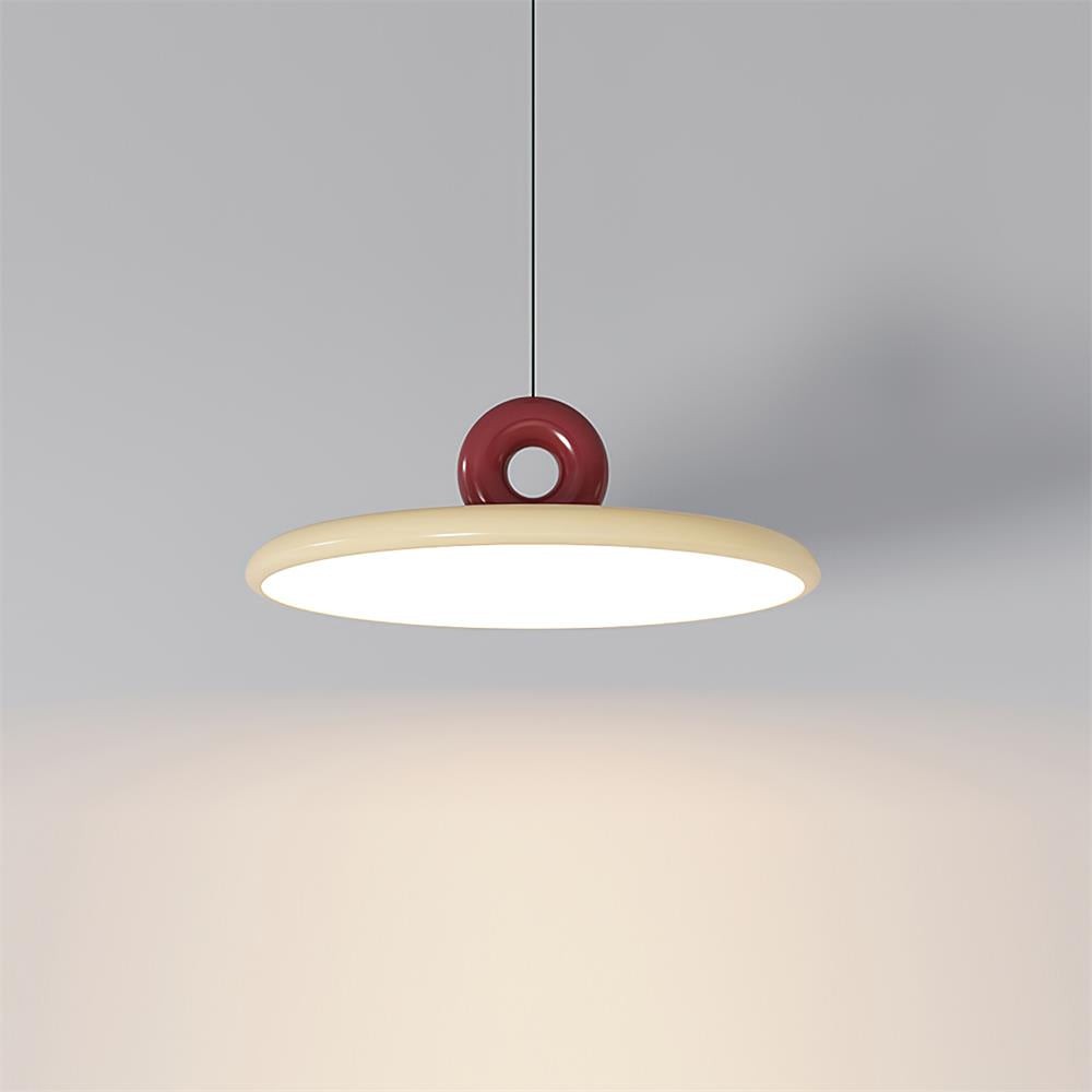 Cream Style Vertical Flying Saucer Pendant Lamp M167
