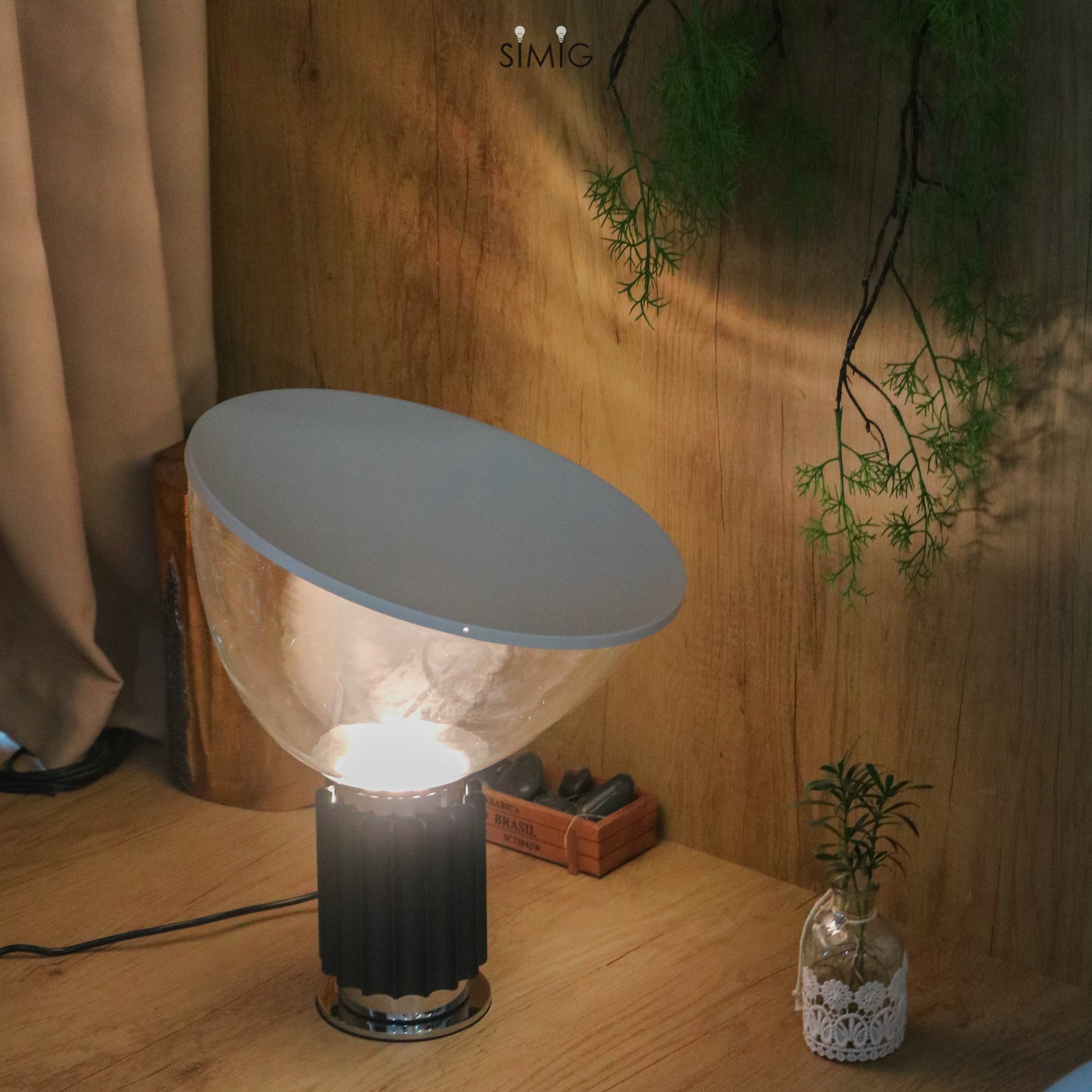 Bowlum Table Lamp - Designer Glass Table Lamp for Bedroom