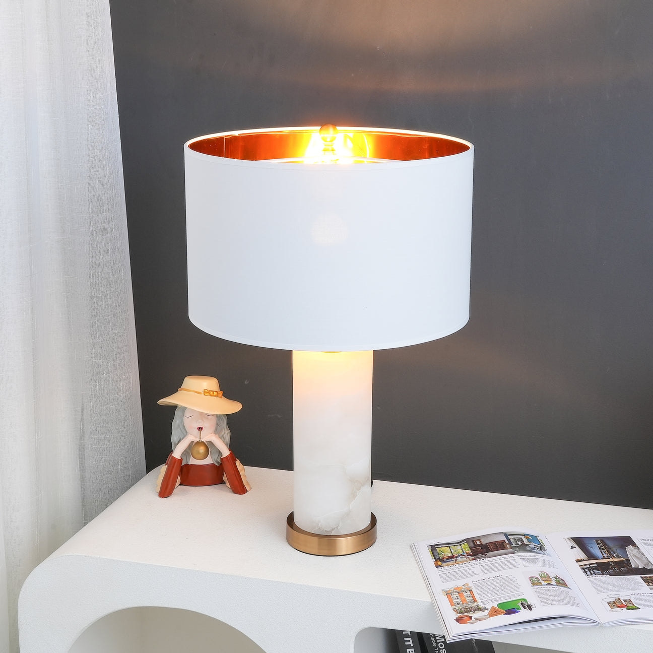 Lineham Alabaster Table Lamp T1714