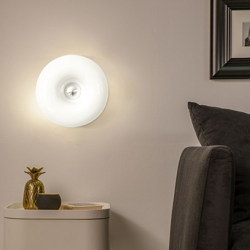 Glass Donut Table Wall Lamp - Bauhaus Style Accent Light Fixture S77