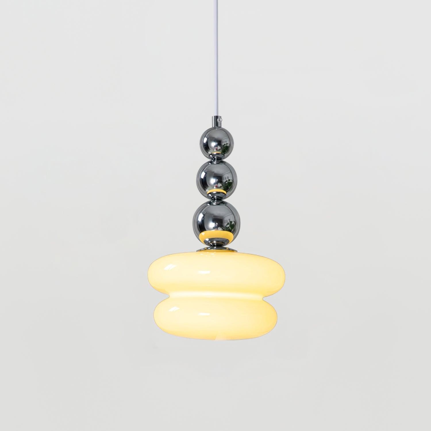 Contemporary Nordic Glass Ball Hoist Pendant Light For Living Room M436