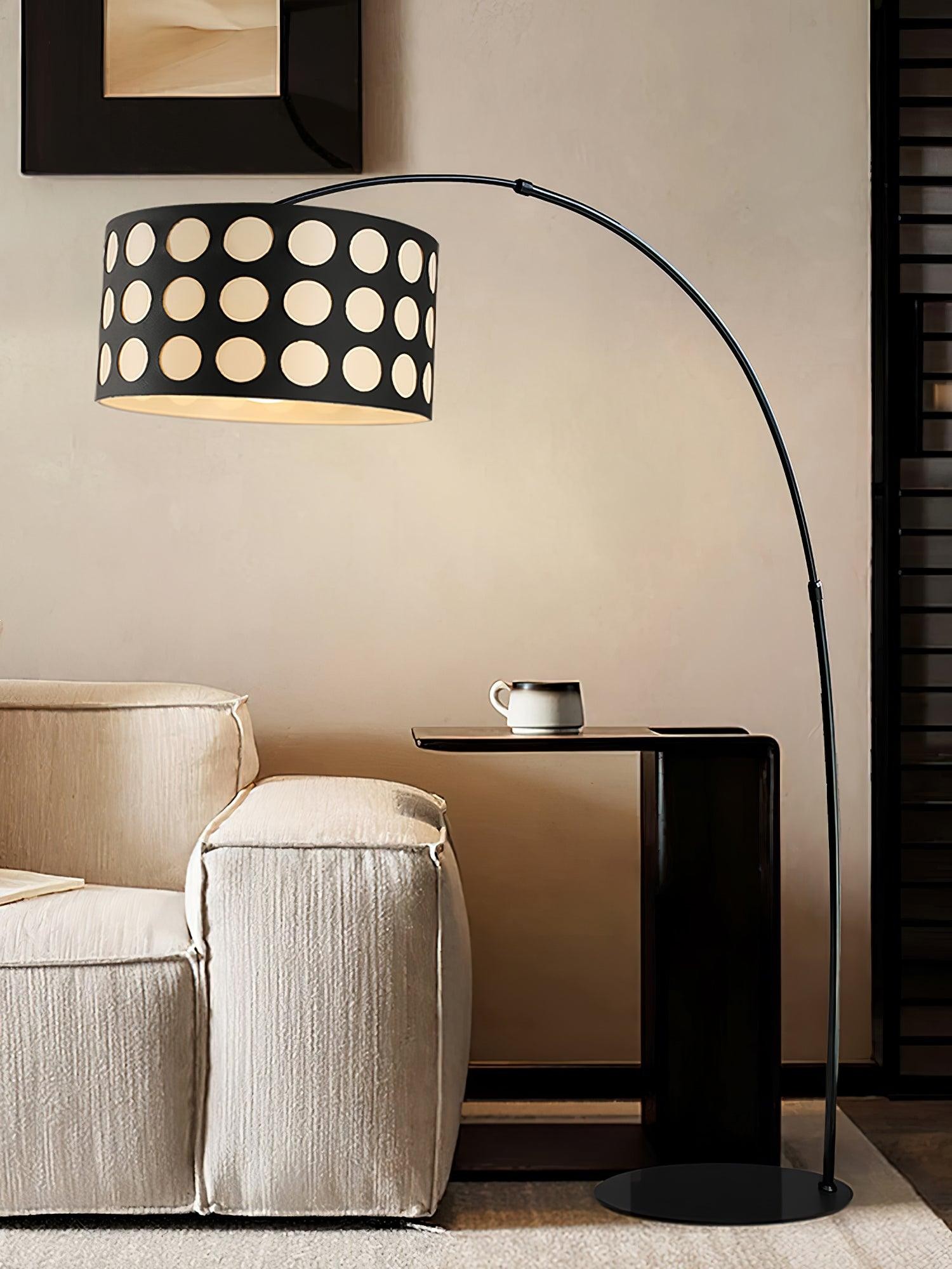 Geometry Polka Arc Fabric Floor Lamp S363