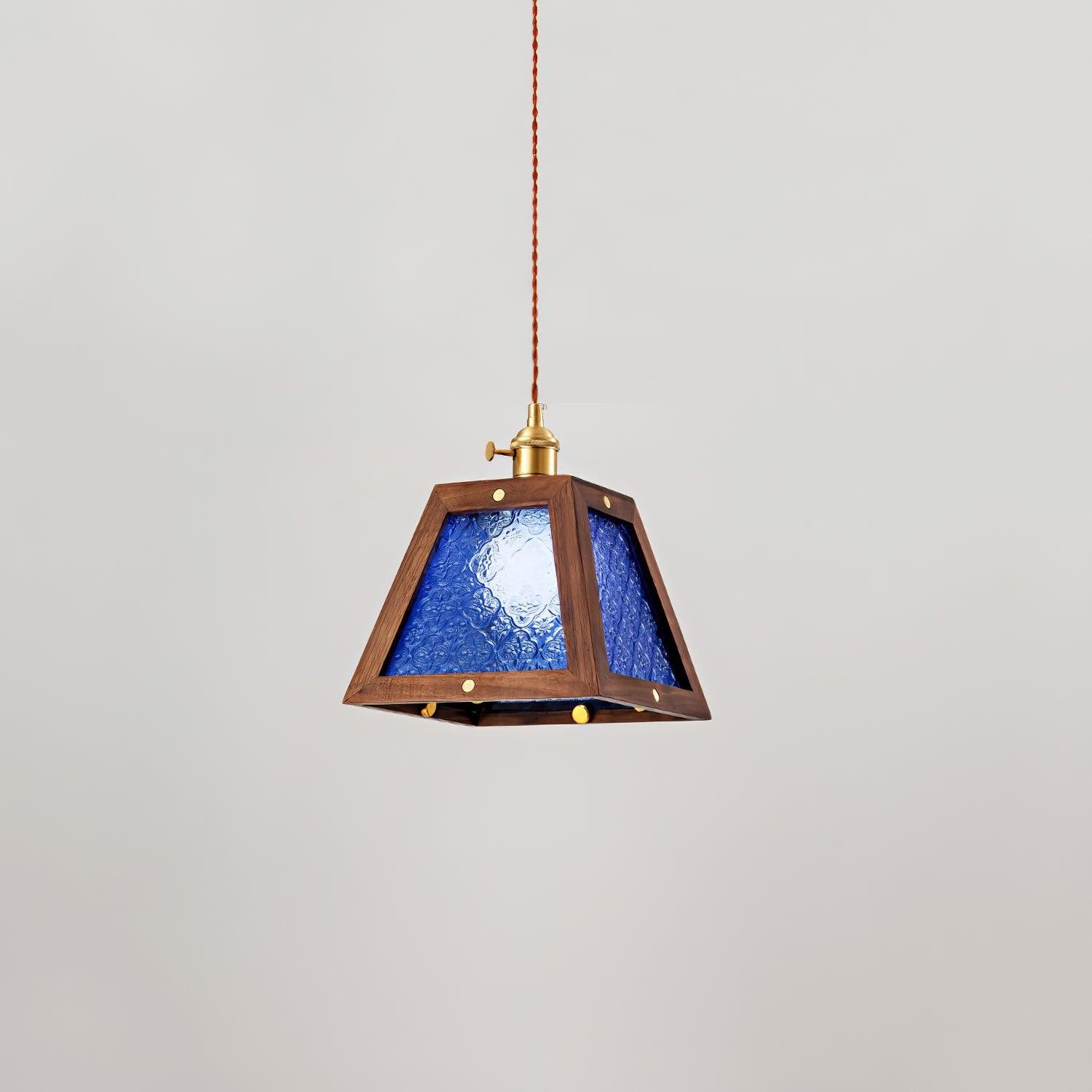 Retro Pattern Glass Pendant Lamp M295