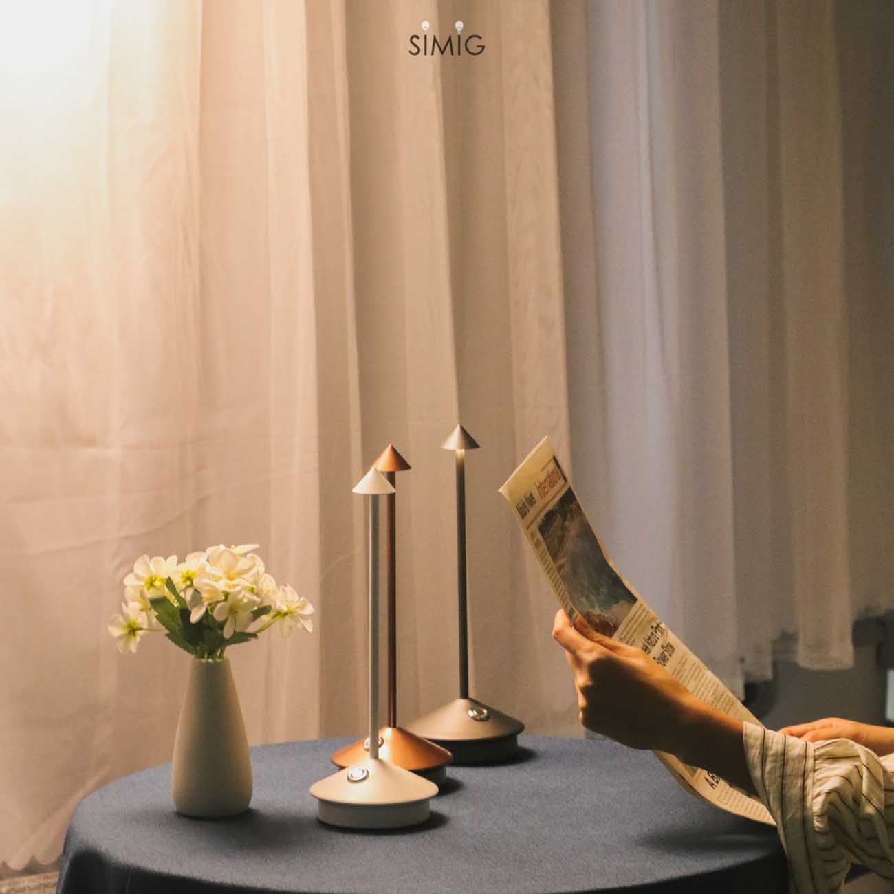 Glimma Rechargeable LED Table Lamp - Modern Portable Lamp for Living Room