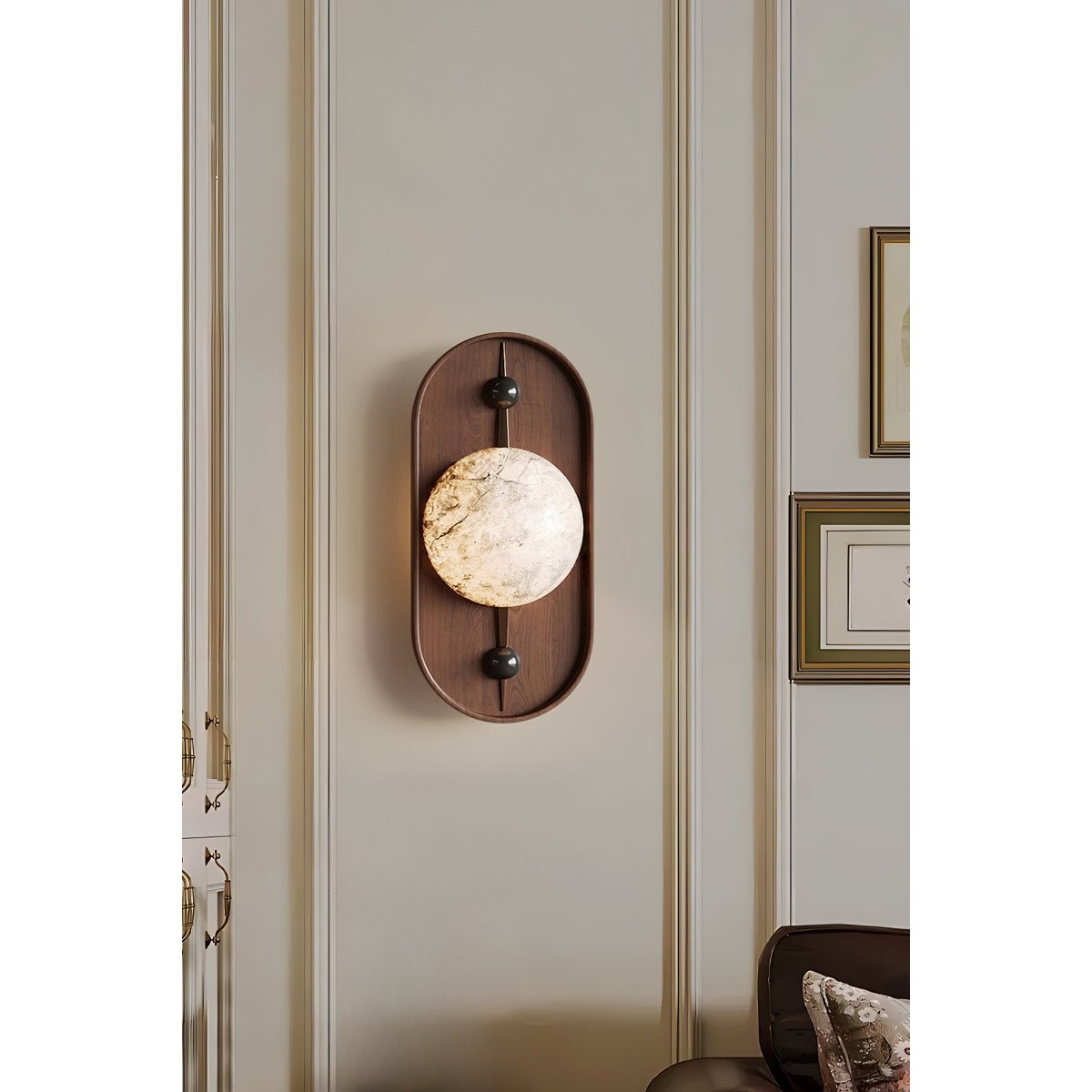 Bezel Alabaster Wall Lamp T1617