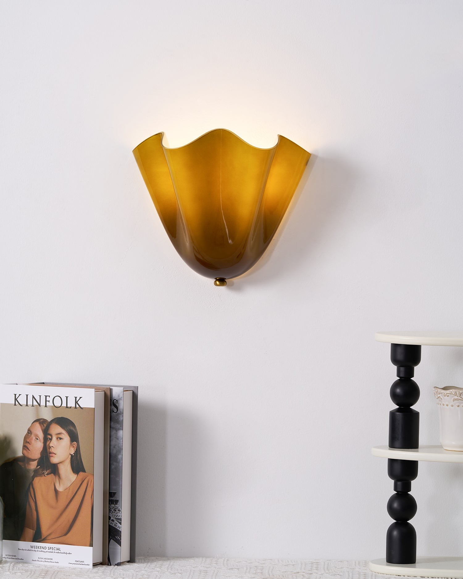Bellina Modern Glass Wall Sconce - Ambient Lighting for Hallway P075