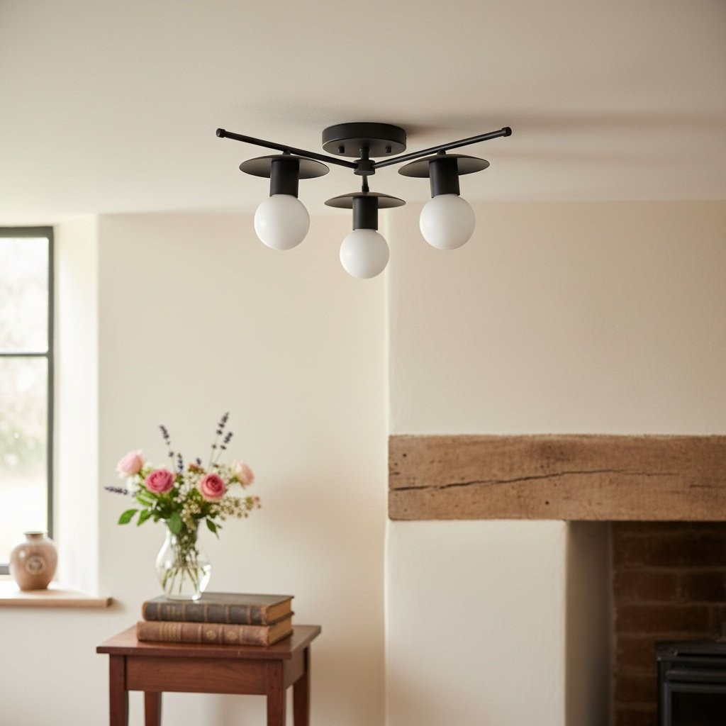 Radiro Globe Industrial Art Deco Light - Unfinished Brass Chandelier with Backsplashes T297