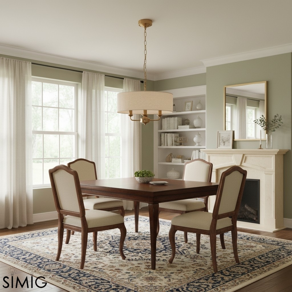 Tela Pendant - Elegant Linen Shades and Classic Dining Room Lighting T667