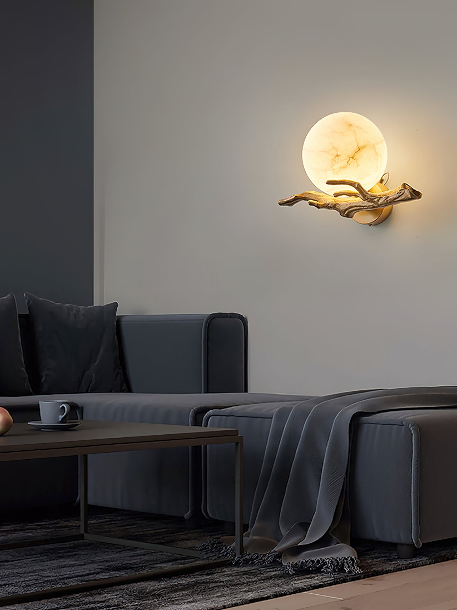 Retro Twigs Alabaster Wall Lamp T1659