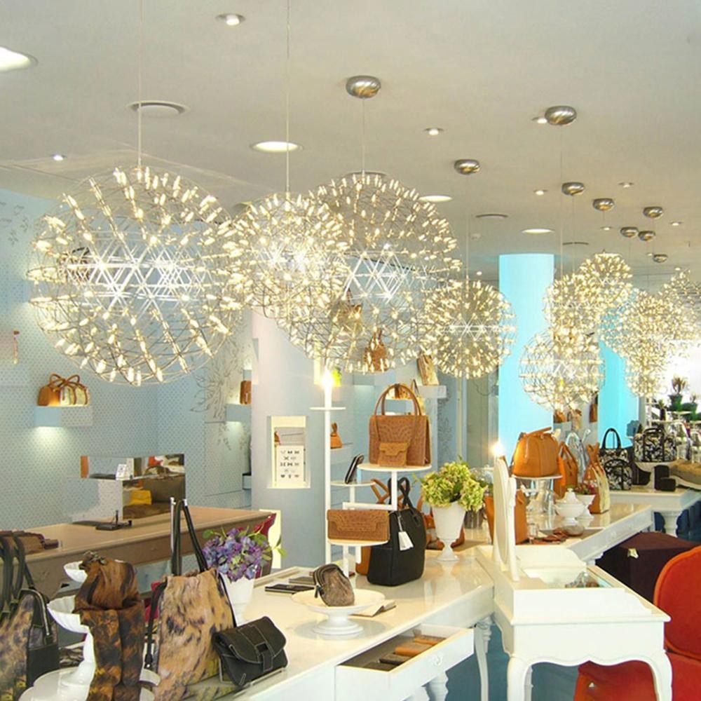 Silver Spark Ball Pendant Light T204