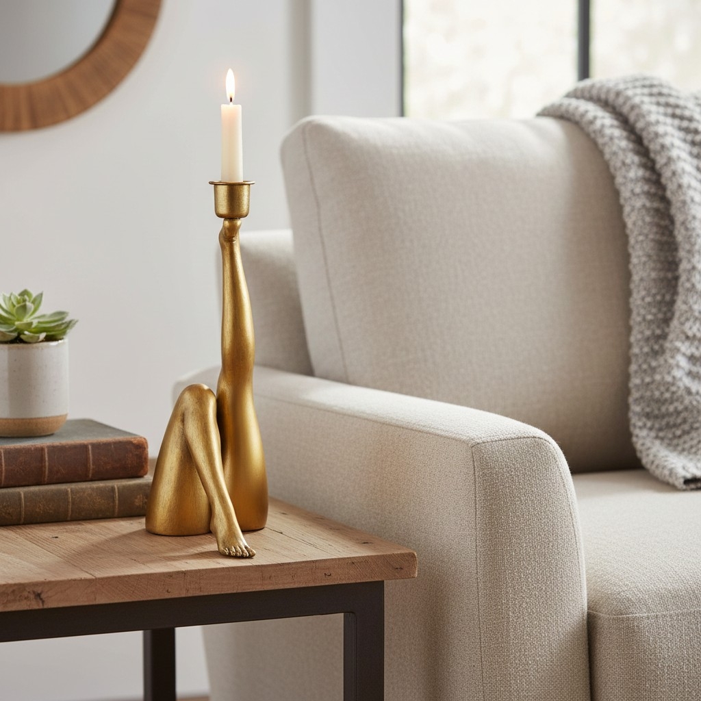 Kickra Abstract Leg-Base Candle Holder – Unique Home Accessory U22