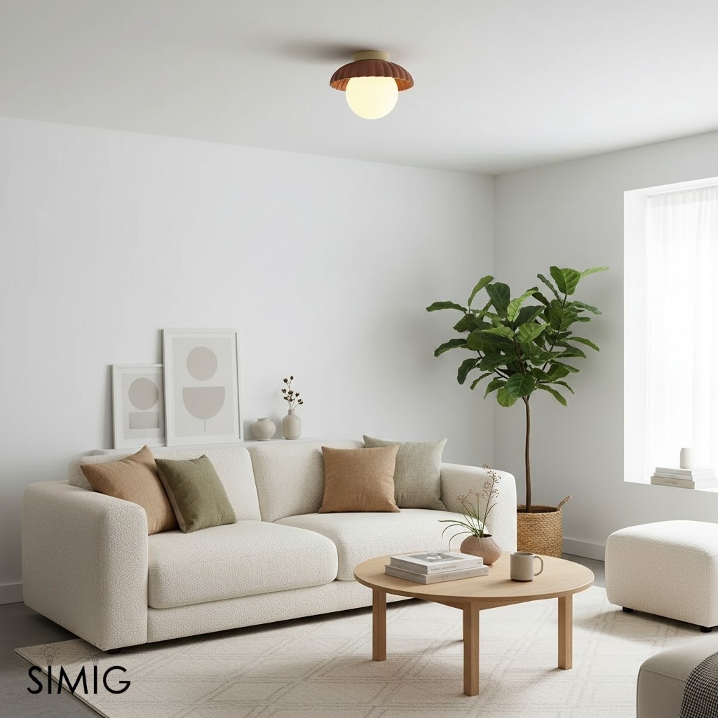 Alien Cream Glass Ceiling Light - Modern Nordic Ceiling Fixture M77