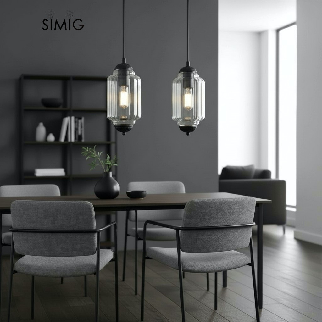 Eloise Vintage Glass Pendant Light - Elegant Pendant Lamp for Living Room G23