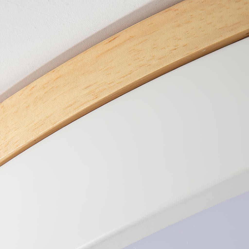 White Round Wooden Ceiling Lamp M197
