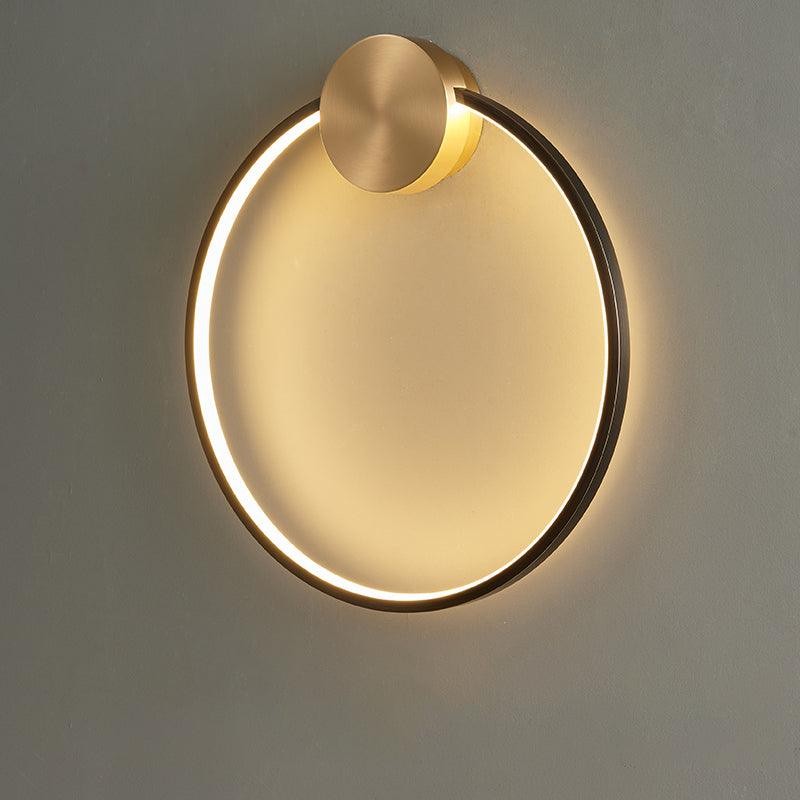 Minimalist Creative Simple Brass Round LED Wall Light M323