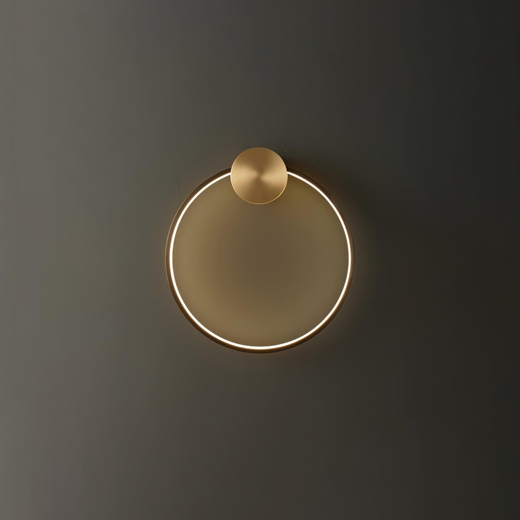 Minimalist Creative Simple Brass Round LED Wall Light M323