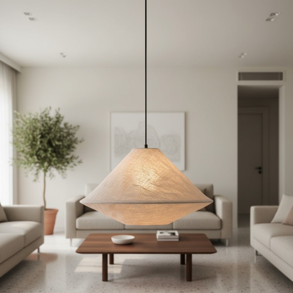 Zalen Foldable Woven Pendant Light - Modern Fabric for Entryway T650