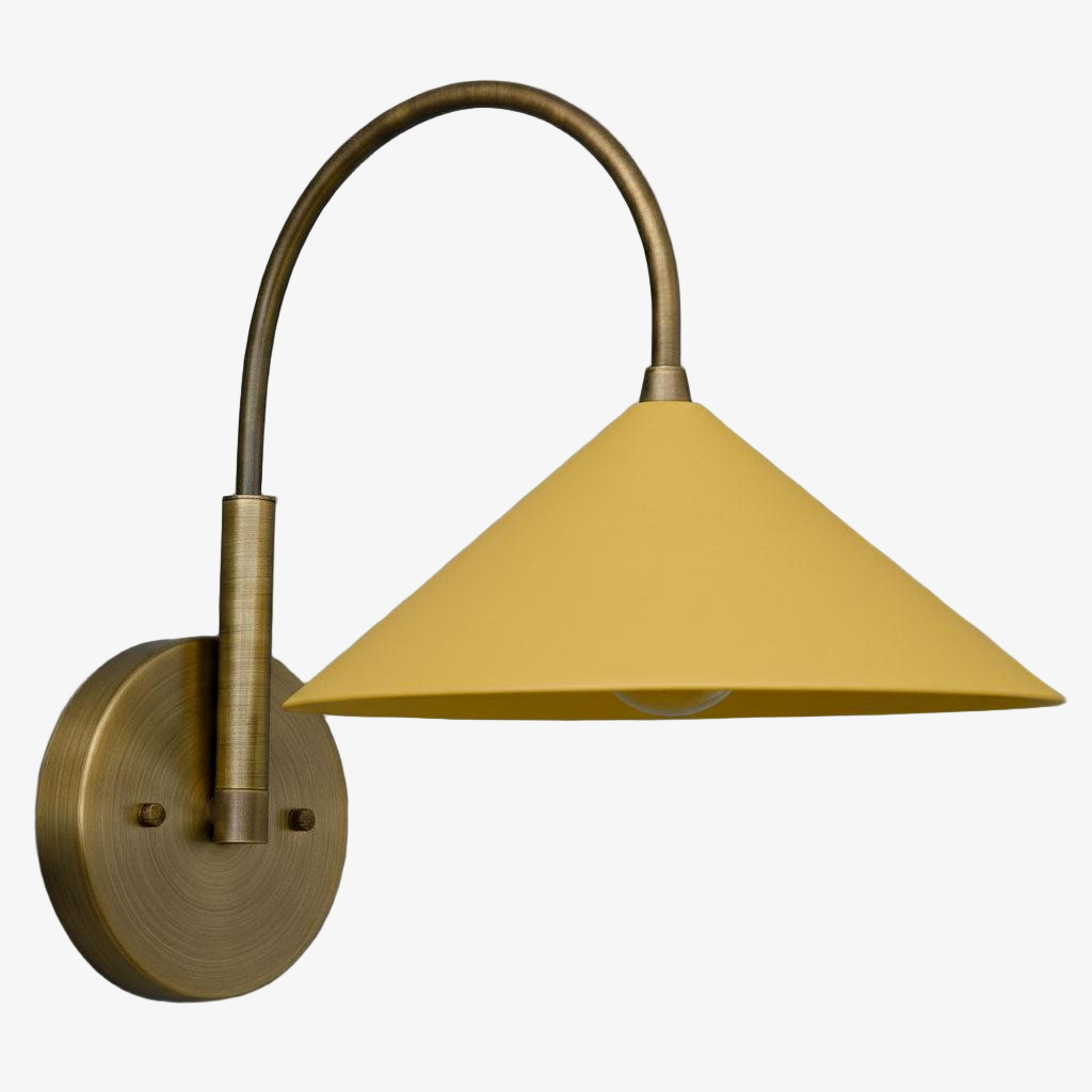 Curva Elegant Arc Cone Wall Sconce - Contemporary Reading Nook Wall Lighting T394