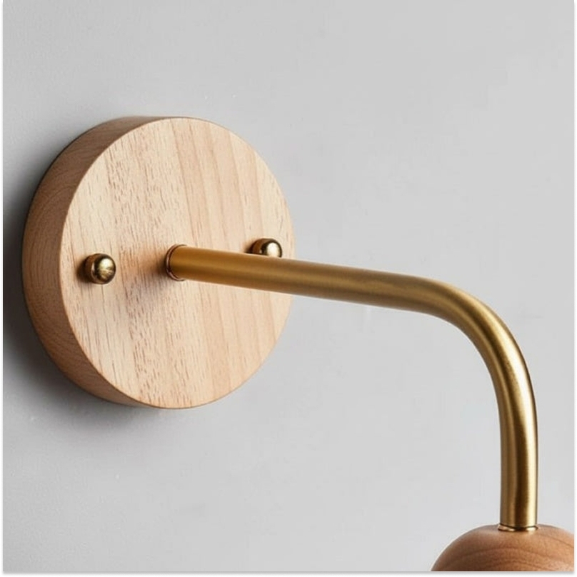 Discra Minimalist Sculptural Circular Wall Lamp —  Natural Style Wall Fixture for Hallway and Bedroom U18