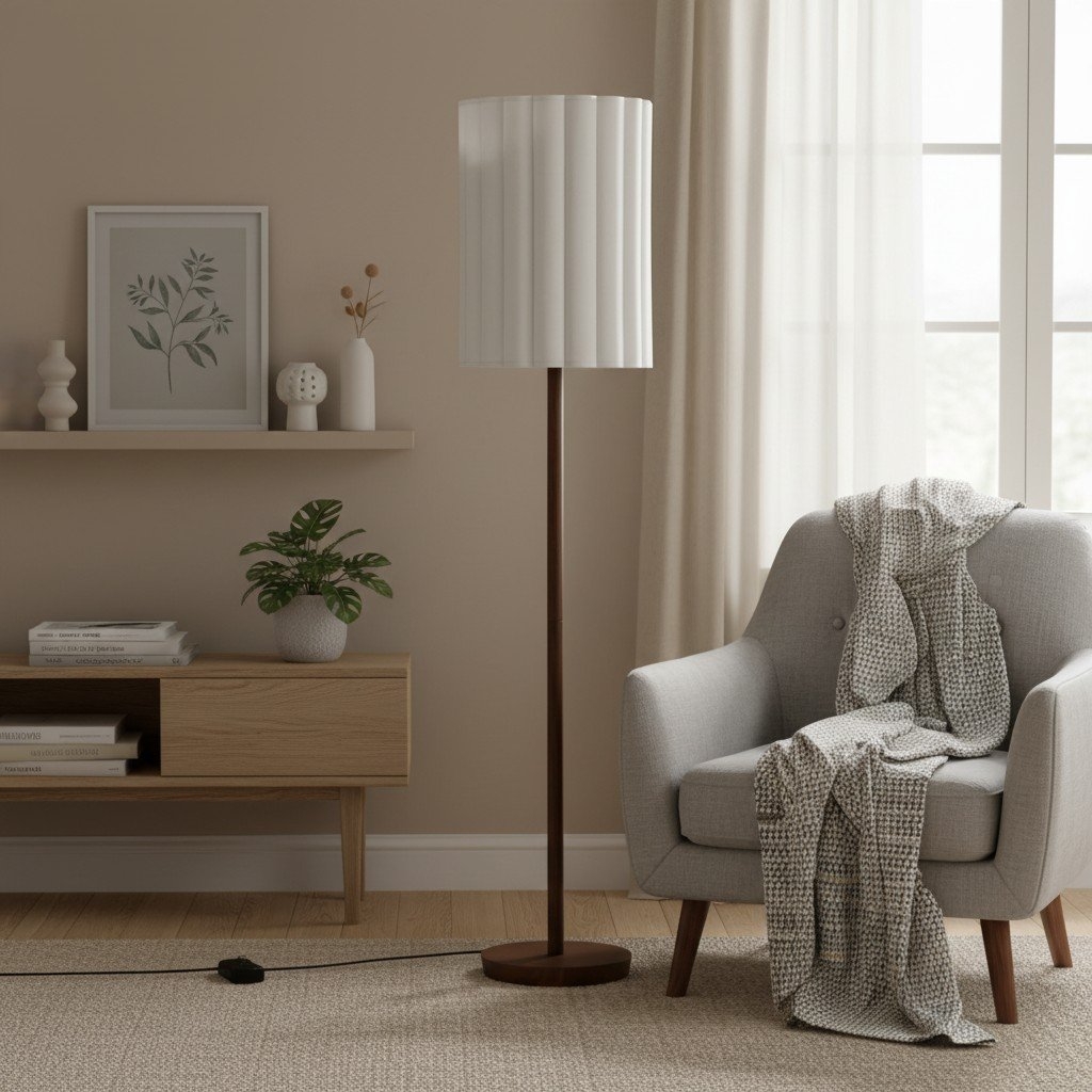 Linbron Natural Floor Lamp – Soft Ambient Light for Interior Spaces T648