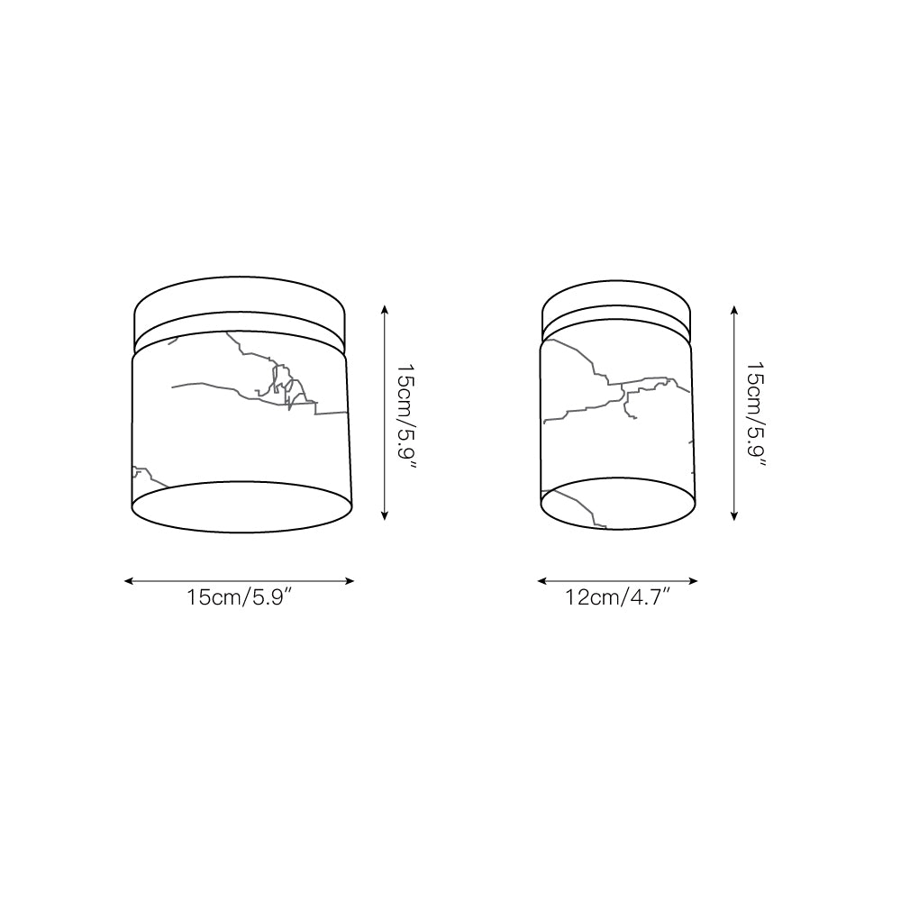 Melange Alabaster Ceiling Light T1720