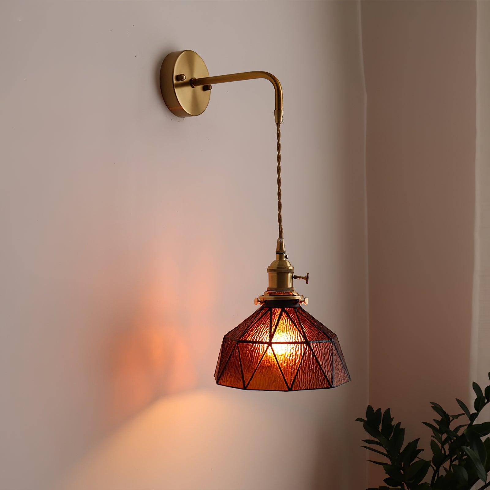 Retro Pastoral Glass Wall Lamp M109