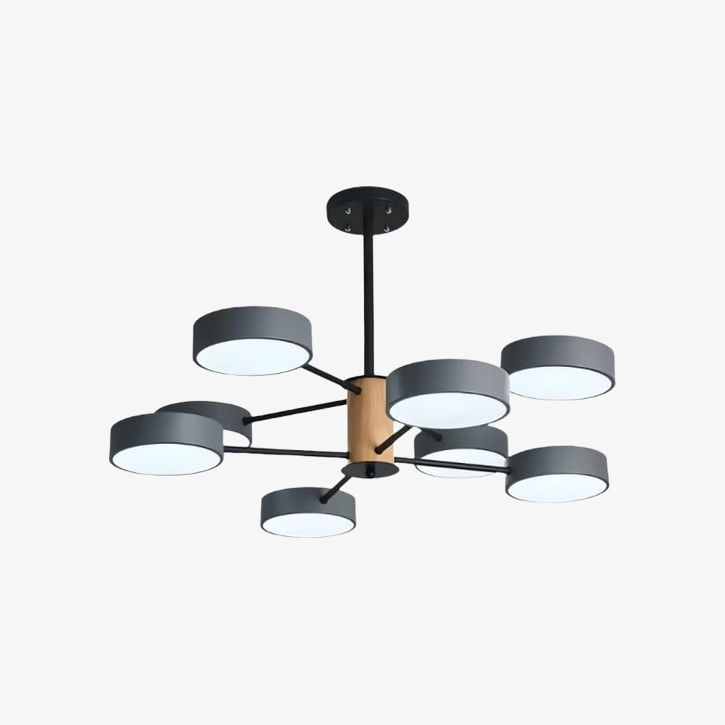 Modern Branch Design Chandelier - Wooden Sputnik LED Light for Dining Room S387