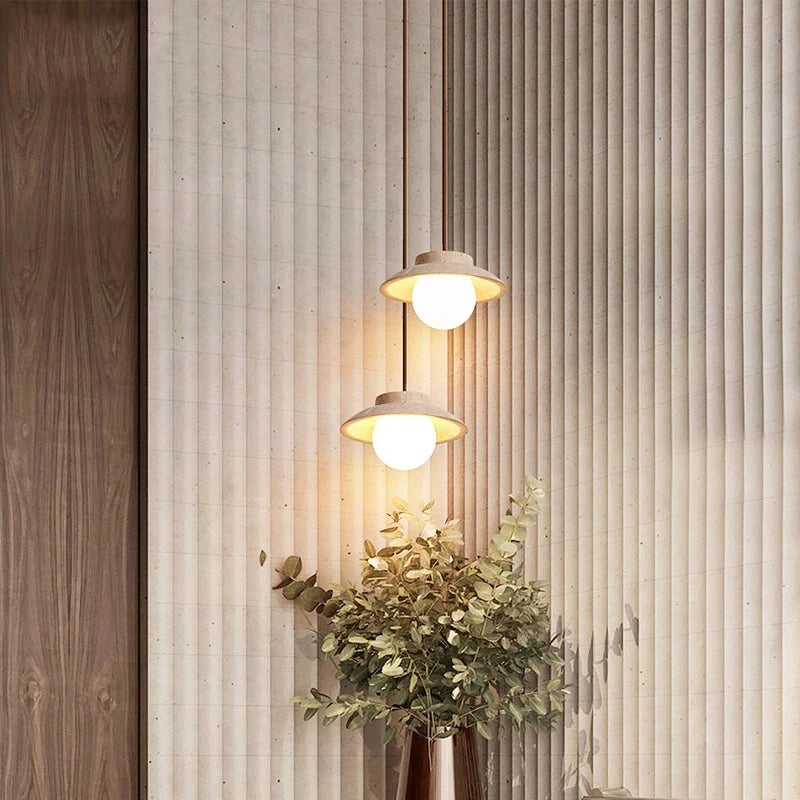 Travertine LED Stone Pendant Light T2160