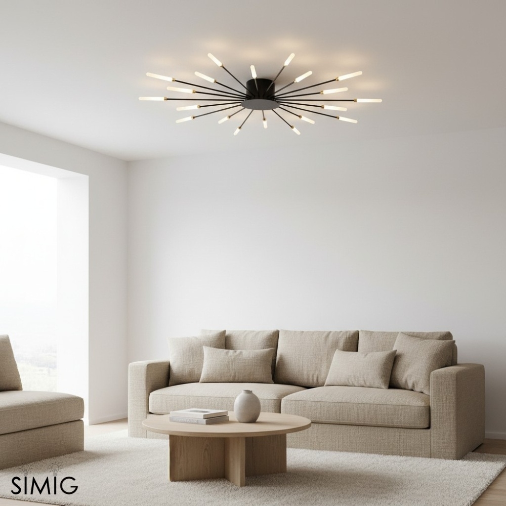 Sputnik Led Fireworks Flush Mount Ceiling Light S40