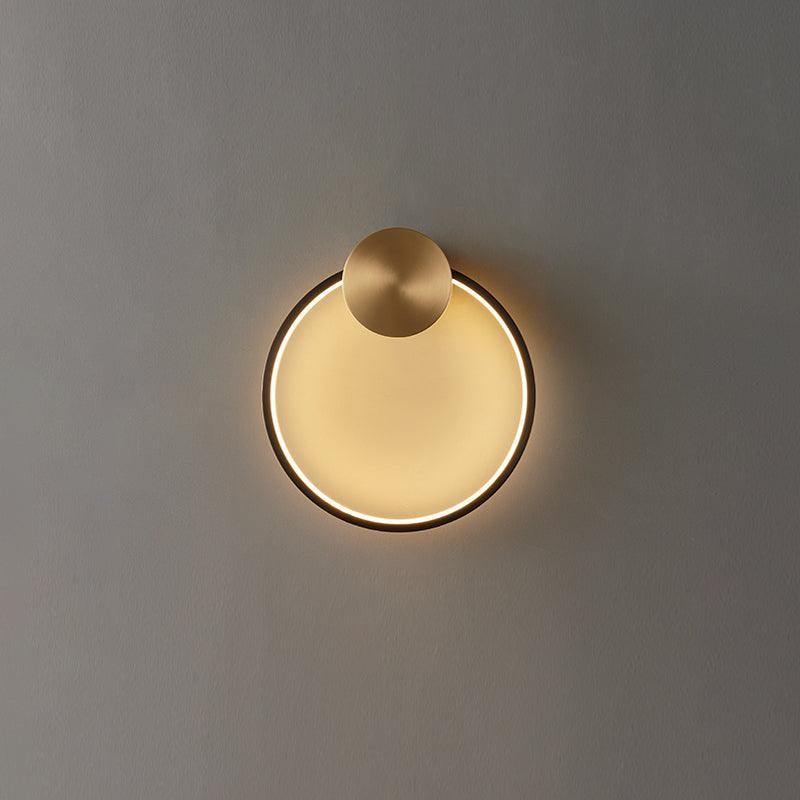 Minimalist Creative Simple Brass Round LED Wall Light M323