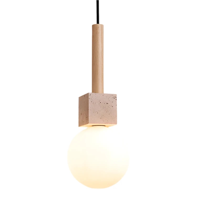 Modern Travertine Cube Pendant Light T2152