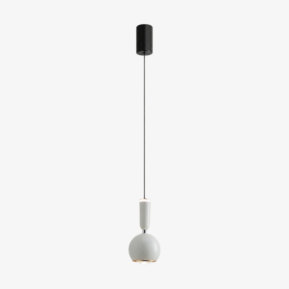 Veridia Modern Adjustable Slim Pendant Light - Metal Acrylic Hanging Lamp for Bedroom and Hallway T2211