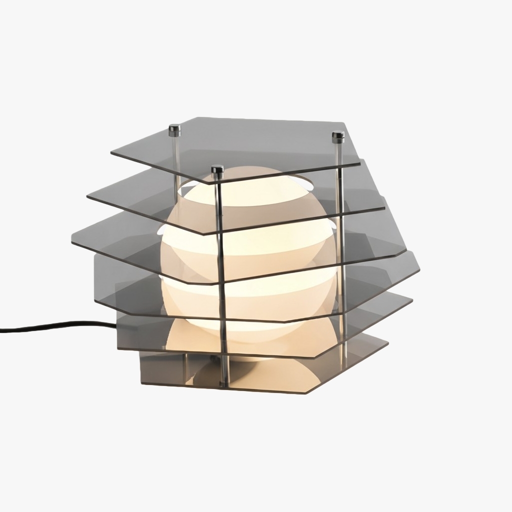 Sunset Geometric Ambient Table Lamp - Colorful Acrylic Decorative Lighting Fixture S375