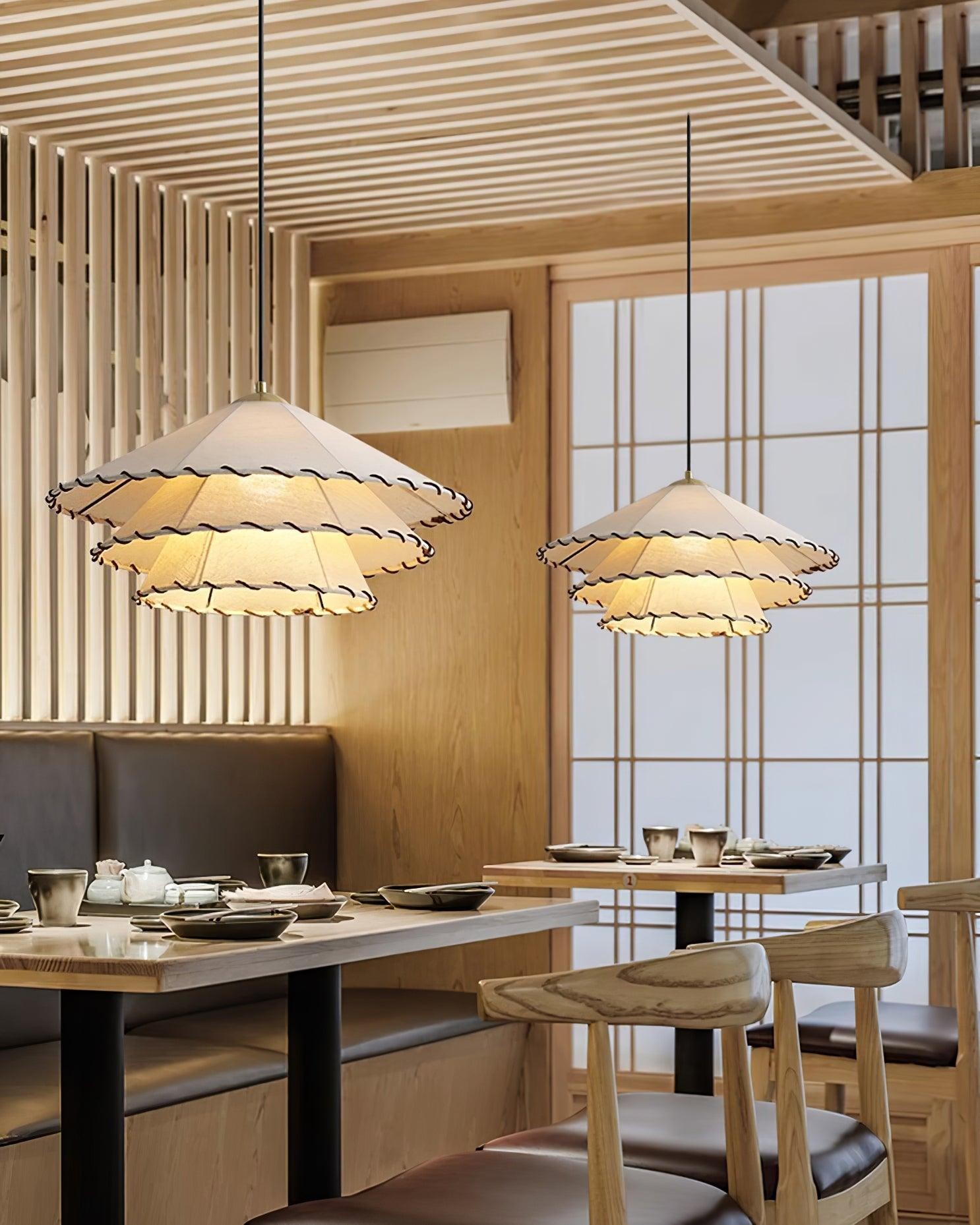 Vinatge Lotus Leaf Fabric Pendant Light M243