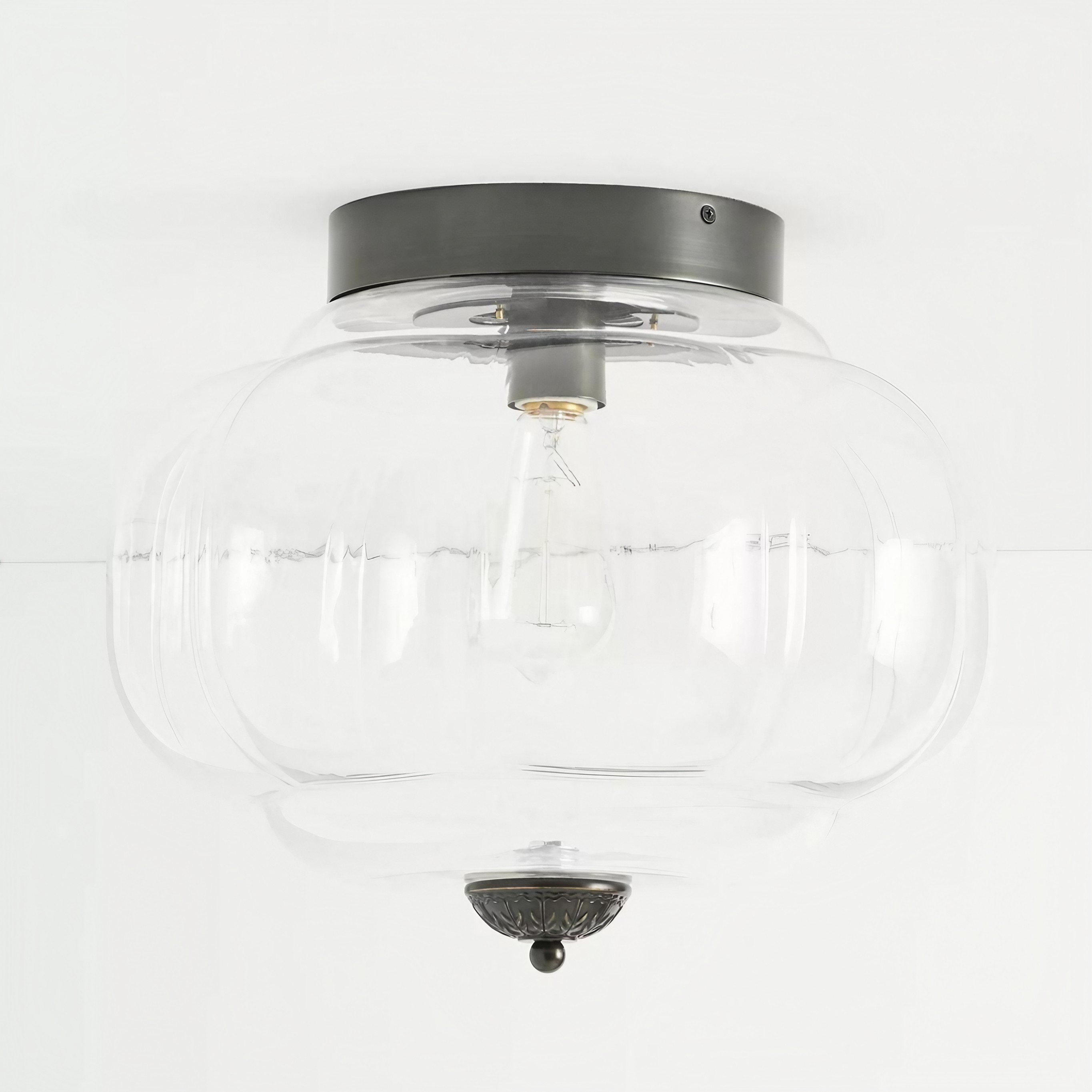 Eloise Ceiling Light - Elegant Retro Brass Ceiling Light for Living Room G55