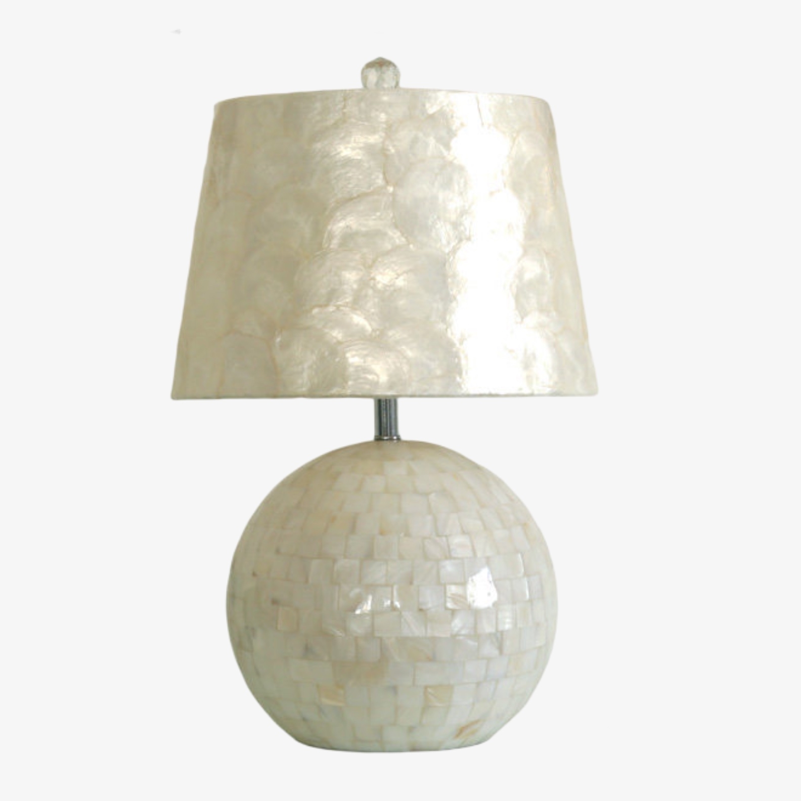 Beamira Natural Shell Mica Table Lamp - Handmade Crafted for Bedroom or Living Room T2200