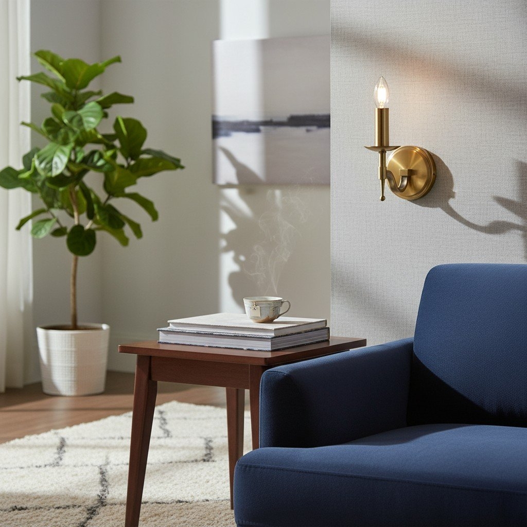 Tela Classic Wall Sconce Metal Wall Light - Elegant Wall Sconce Ideal for Hallway or Living Room T829