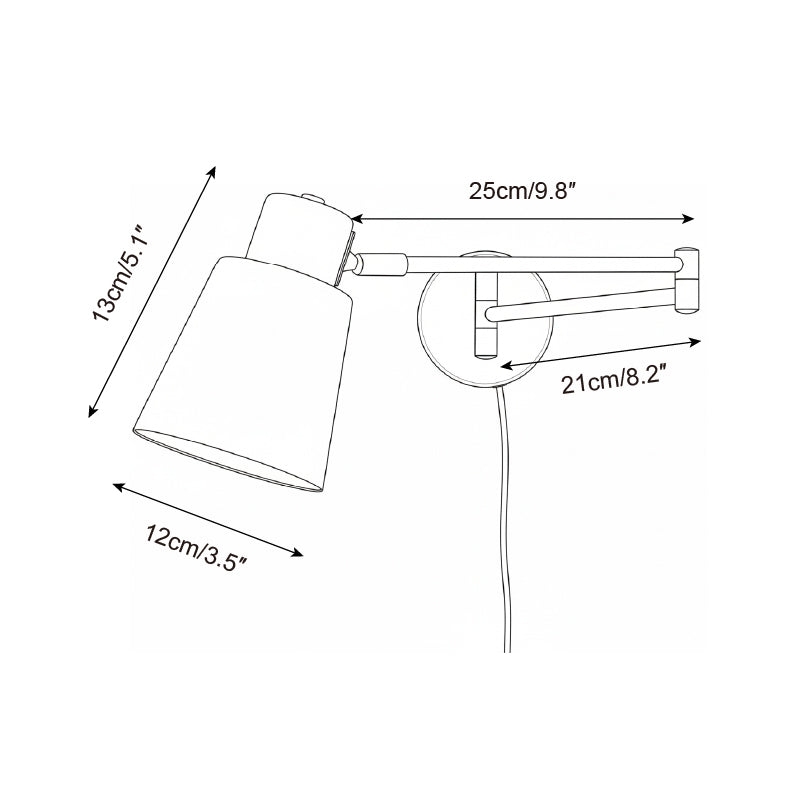 Collin Adjustable Plug In Wall Lamp T1489