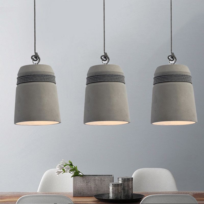 Nordic Cement Hemp Rope Pendant Lamp G74
