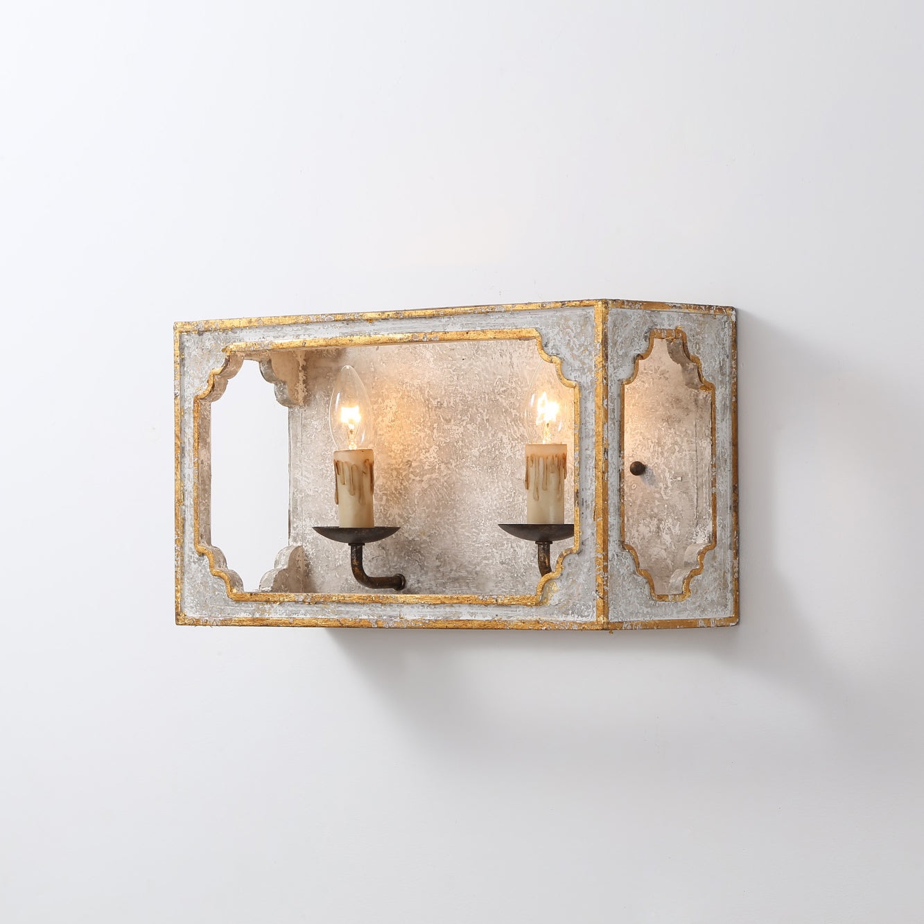Boho Rustic Cube Sconce T1854