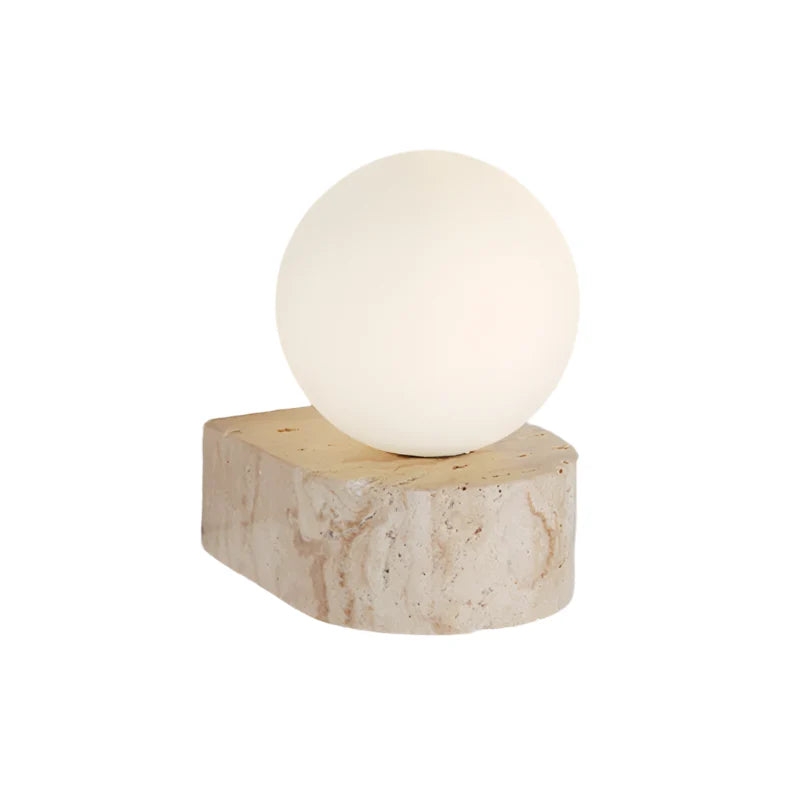Travertine Hemisphere Wall Sconce T2110