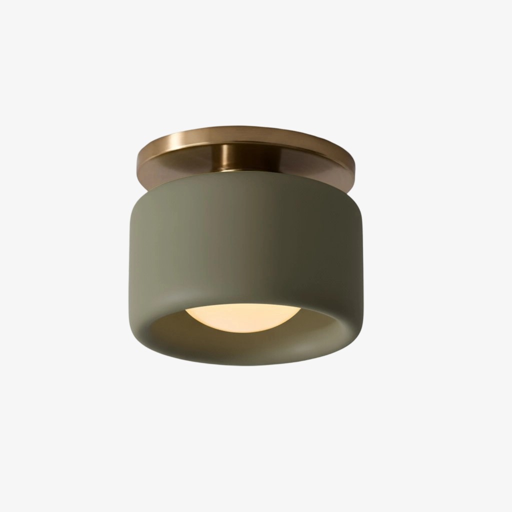 Cerova Elegant Round Porcelain Flush Mount Ceiling Light G86