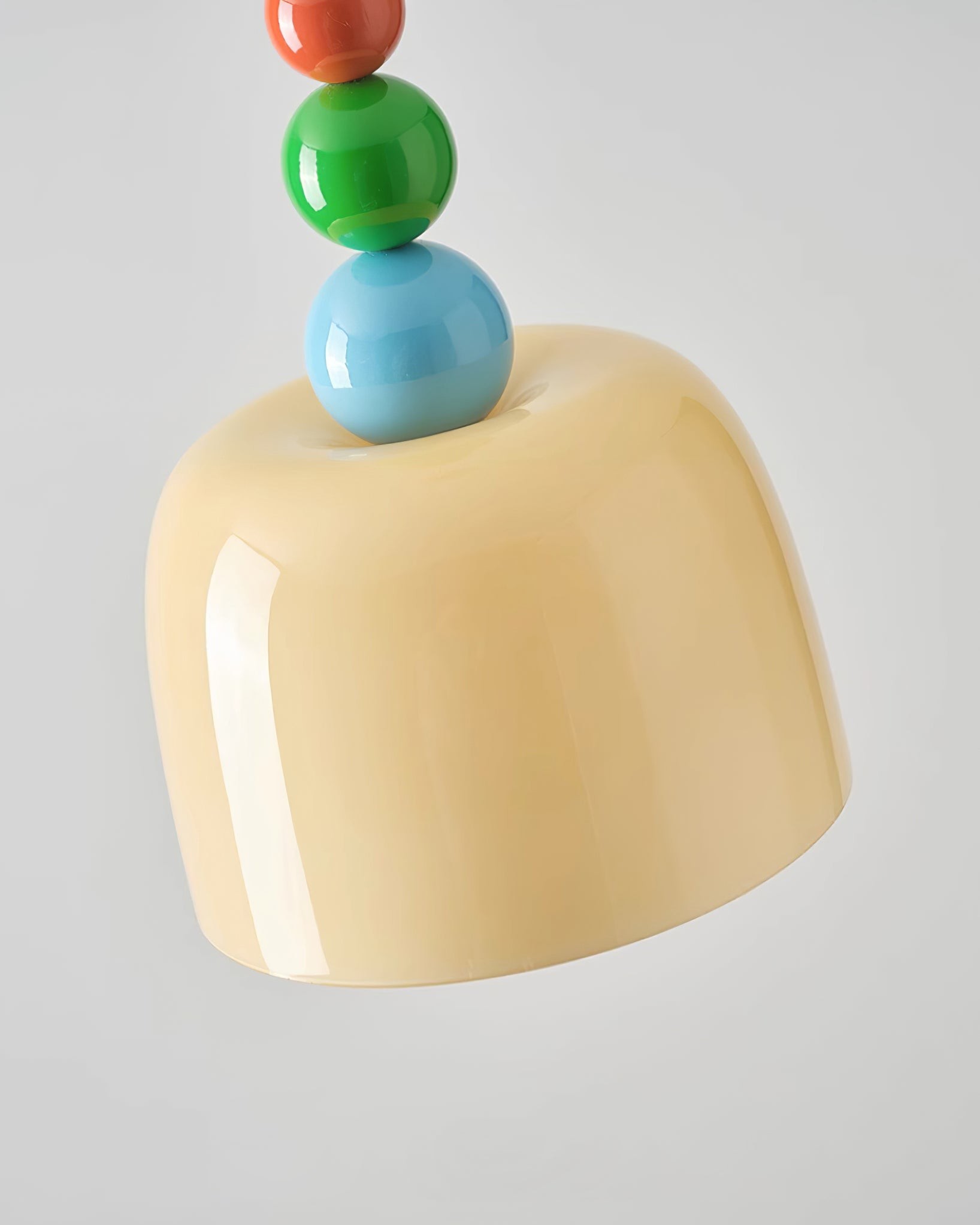 Cream Pastoral Style Glass Plug In Pendant Lamp P012